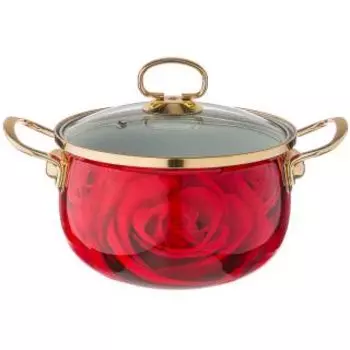 Кастрюля Agness 915-110 Красная роза