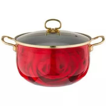 Кастрюля Agness 915-114 Красная роза