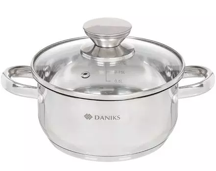 Кастрюля Daniks QS-S-16 1,6л