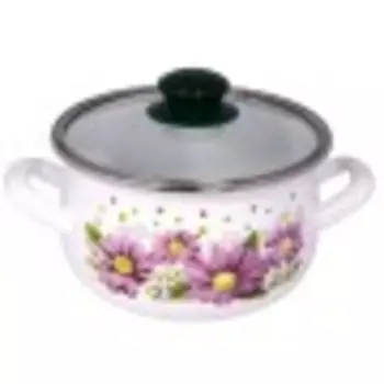 Кастрюля Interos Розовые герберы 5,7л (2400)