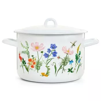 Кастрюля Эстет ЭТ-72487 Луговые цветы 4.3л