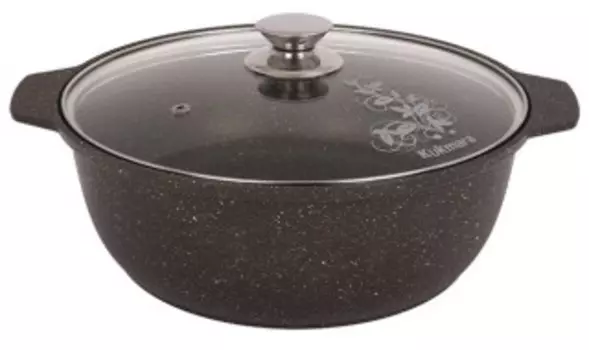 Кастрюля Kukmara жмк42а кофейный мрамор 4л