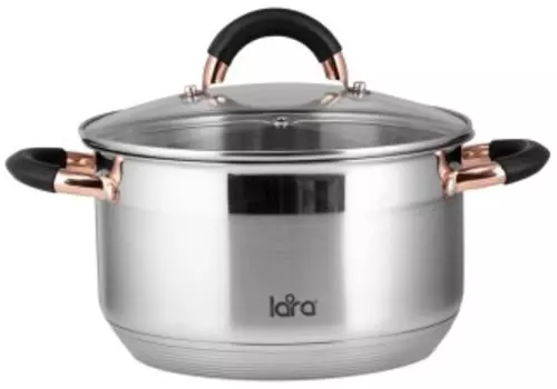 Кастрюля LARA LR02-413 Black and Rose