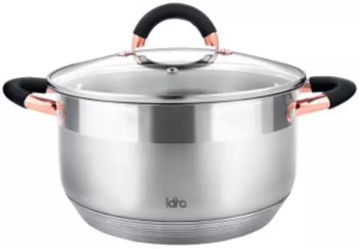 Кастрюля LARA LR02-415 Black and Rose