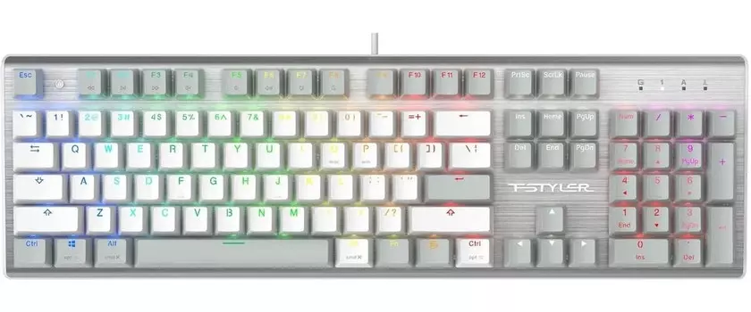 Клавиатура A4Tech Fstyler FS100 Neon серый/белый USB