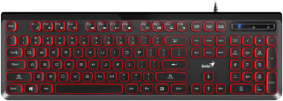 Клавиатура Genius SlimStar 260 красно-черный