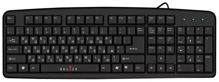 Клавиатура Oklick 100M черный USB