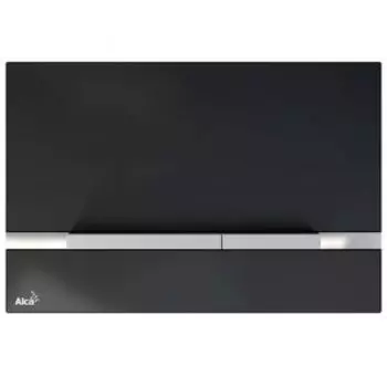 Кнопка смыва Alca plast STRIPE-GL1204 стекло черное