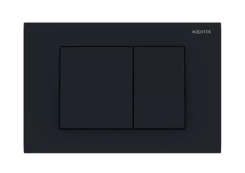 Кнопка смыва AQUATEK 001D Черная матовая (клавиши квадрат) (KDI-0000012)