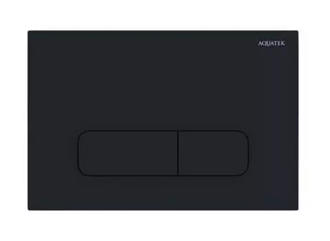 Кнопка смыва AQUATEK 002D Черная матовая (клавиши прямоугольные) (KDI-0000017)