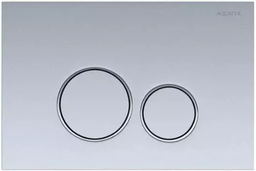 Кнопка смыва AQUATEK 005C Хром матовая ободок хром (клавиши круглые) (KDI-0000019)