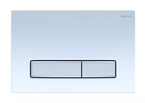 Кнопка смыва Aquatek Slim KDI-0000030 Белая глянец/хром