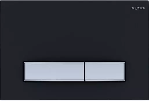 Кнопка смыва Aquatek Slim KDI-0000031 Черный матовый/хром