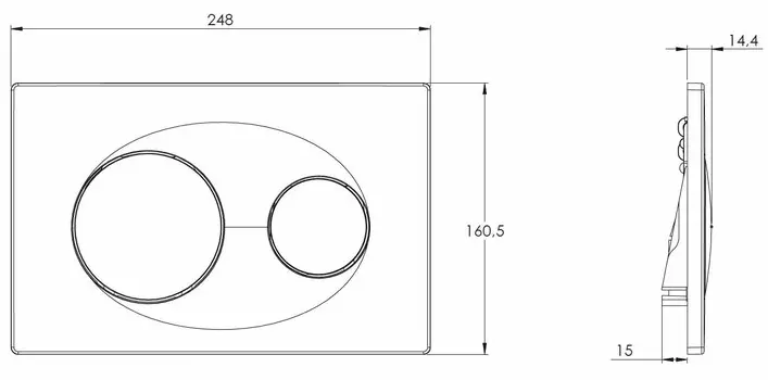 Кнопка смыва Azario AZ-8200-0013 черная матовая
