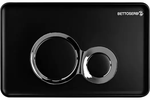 Кнопка смыва BETTOSERB черный матовый/хром глянец (40006461)