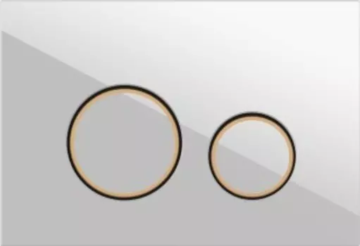 Кнопка смыва Cersanit TWINS для LINK PRO/VECTOR/LINK/HI-TEC белый матовый с рамкой (63535)