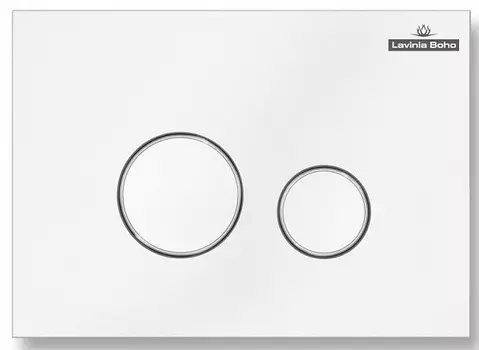 Кнопка смыва Lavinia Boho RelFix 3805004W белый с хромированной кромкой