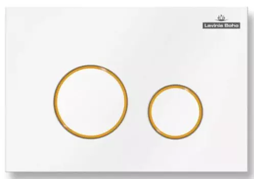 Кнопка смыва Lavinia Boho RelFix 38050804 белый/золотой глянец