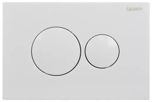 Кнопка смыва Loranto круглая белый глянец (7310)