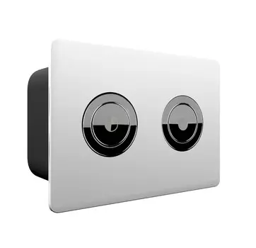 Кнопка смыва Point Венера установка в стену, черный/хром (PN44072BC)