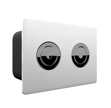 Кнопка смыва Point Венера, установка в стену, белый/хром, (PN44072WC)