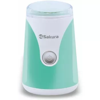 Кофемолка Sakura SA-6157BL белый/бирюзовый