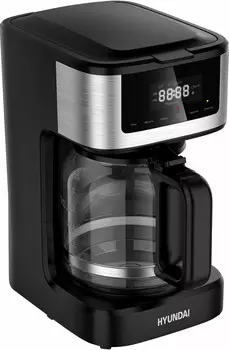 Кофеварка Hyundai HYD-1212 черный/серебристый