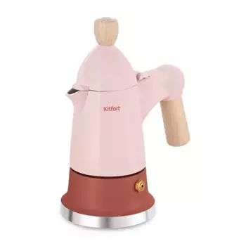 Кофеварка Kitfort KT-7152-1 светло-розовый