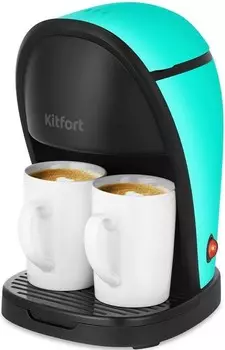 Кофеварка Kitfort KT-7188-2 черно-зеленый