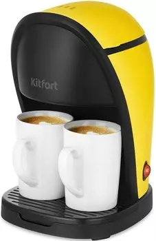 Кофеварка Kitfort KT-7188-3 черно-желтый