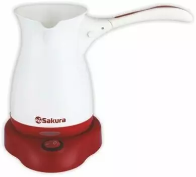 Кофеварка Sakura SA-6111WR белый/красный