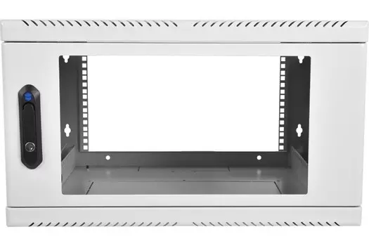 Коммутационный шкаф ЦМО ШРН-6.480 настенный, стеклянная передняя дверь, 6U, 600x366x480мм