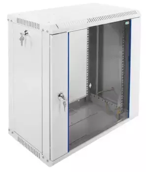 Коммутационный шкаф ЦМО ШРН-Э-12.350 настенный, стеклянная передняя дверь, 12U, 600x608x350мм