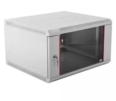 Коммутационный шкаф ЦМО ШРН-Э-6.650 настенный, стеклянная передняя дверь, 6U, 600x345x650мм