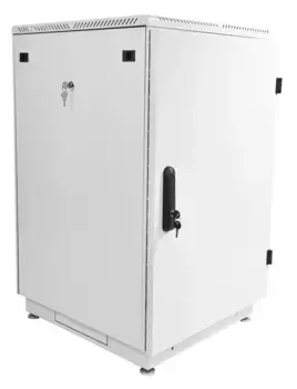 Коммутационный шкаф ЦМО ШТК-М-22.6.6-3ААА напольный, металлическая передняя дверь, 22U, 600x1140x600мм