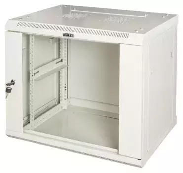 Коммутационный шкаф LanMaster TWT-CBWPG-9U-6X6-GY настенный, стеклянная передняя дверь, 9U, 600x502x600мм