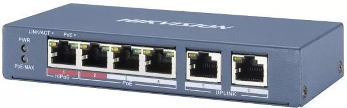 Коммутатор Hikvision DS-3E0106P-E/M