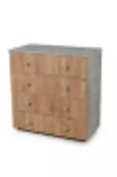 Комод Бител ЛОФТ-4 Дуб крафт золотой/ателье светлое