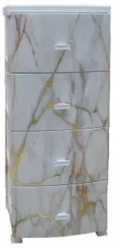 Комод Росспласт Белый мрамор