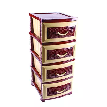 Комод Росспласт Дельфин бежевый/коричневый