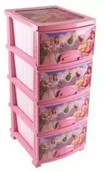 Комод Росспласт Принцесса розовая