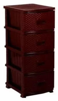 Комод Росспласт Ротанг коричневый