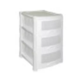 Комод Violet Плетёнка 3-х секц. белый (35306)