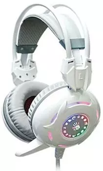 Компьютерная гарнитура A4Tech Bloody G300 gray+white