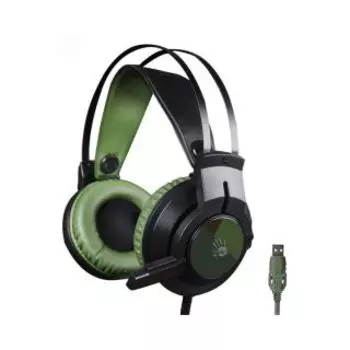 Компьютерная гарнитура A4Tech Bloody J450 черный/зеленый