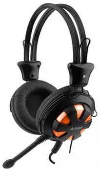 Компьютерная гарнитура A4Tech HS-28 оранжевый/черный