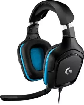 Компьютерная гарнитура Logitech G431 черный/синий (981-000772)