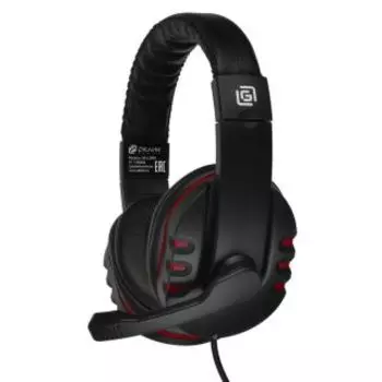 Компьютерная гарнитура Oklick HS-L380G ABBADON черный/красный