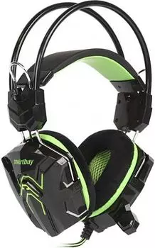 Компьютерная гарнитура SmartBuy RUSH COBRA (SBHG-1200) черный/зеленый