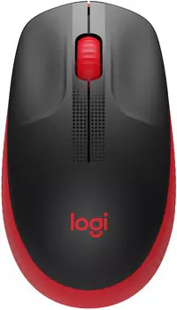Компьютерная мышь Logitech M190 красный/черный (910-005904)
